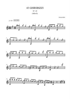 Forty-Three Ghiribizzi, MS 43: Ghiribizzo No.43 by Niccolò Paganini
