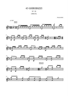 Forty-Three Ghiribizzi, MS 43: Ghiribizzo No.28 by Niccolò Paganini