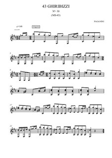 Forty-Three Ghiribizzi, MS 43: Ghiribizzo No.30 by Niccolò Paganini