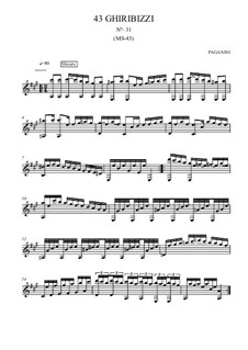 Forty-Three Ghiribizzi, MS 43: Ghiribizzo No.31 by Niccolò Paganini
