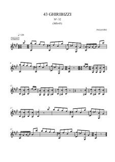 Forty-Three Ghiribizzi, MS 43: Ghiribizzo No.32 by Niccolò Paganini