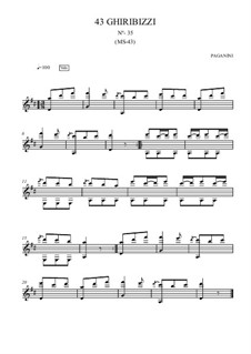 Forty-Three Ghiribizzi, MS 43: Ghiribizzo No.35 by Niccolò Paganini
