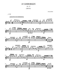 Forty-Three Ghiribizzi, MS 43: Ghiribizzo No.37 by Niccolò Paganini