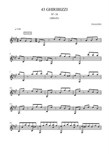 Forty-Three Ghiribizzi, MS 43: Ghiribizzo No.38 by Niccolò Paganini