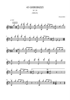 Forty-Three Ghiribizzi, MS 43: Ghiribizzo No.39 by Niccolò Paganini