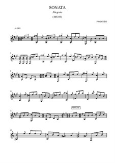 Allegretto for Guitar, MS 86: Allegretto for Guitar by Niccolò Paganini