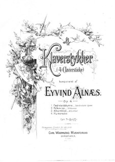 Four Pieces for Piano, Op.4: For a single performer by Eyvind Alnæs