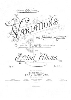 Variations, Op.5: For piano by Eyvind Alnæs