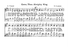 Come, Thou Almighty King: Vocal score by Felice Giardini