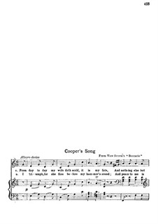 Boccaccio: Cooper's Song, for voice and piano by Franz von Suppé