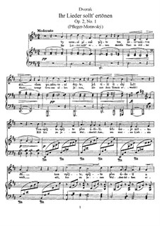 Four Songs, B.124 Op.2: Complete set by Antonín Dvořák