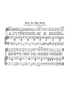 Blow the Man Down: For voice and piano by folklore