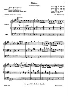 Gavotte in Ancient Style : For organ by Charles Neustedt