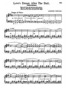 Love's Dream after the Ball, Op.356: For piano by Alphons Czibulka