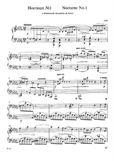 Nocturne No.1 in B Flat Minor by M. Balakirev - sheet music on MusicaNeo