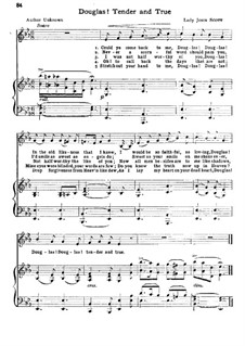 Douglas! Tender and True: For voice and piano by Lady John Scott