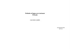 Prelude and Fugue in C Minor, BWV 549: For organ by Johann Sebastian Bach