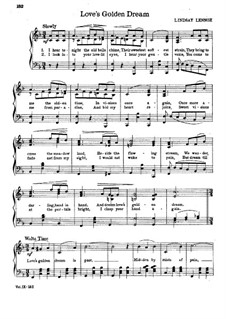 Love's Golden Dream: For voice and piano by Lindsay Lennox