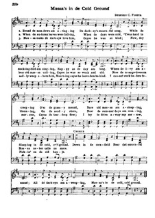 Massa's in de Cold Ground: For mixed choir by Stephen Collins Foster