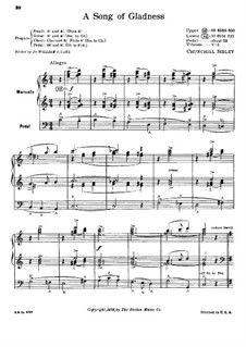 Song of Gladness: For organ by John Churchill Sibley