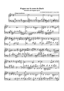 Double Fugue on Theme BACH: For piano by Nikolai Rimsky-Korsakov