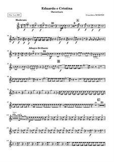 Eduardo e Cristina: Overture – horn I in D part by Gioacchino Rossini