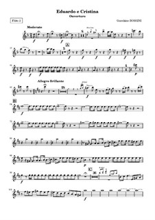 Eduardo e Cristina: Overture – flute II part by Gioacchino Rossini