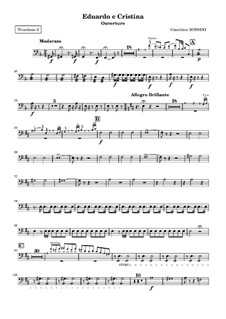 Eduardo e Cristina: Overture – trombone II part by Gioacchino Rossini