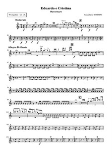 Eduardo e Cristina: Overture – trumpet I part by Gioacchino Rossini