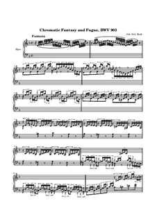 Chromatic Fantasia and Fugue in D Minor, BWV 903: Fantasia by Johann Sebastian Bach
