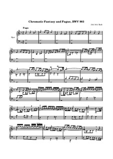 Chromatic Fantasia and Fugue in D Minor, BWV 903: Fugue by Johann Sebastian Bach