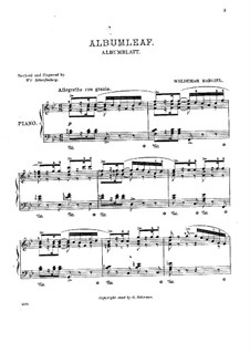 Albumblatt (Album Leaf): Albumblatt (Album Leaf) by Woldemar Bargiel