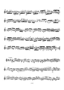 Partita for Violin No.2 in D Minor, BWV 1004: Courante. Arrangement for guitar by Johann Sebastian Bach