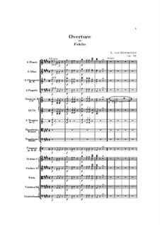 Overture: Score by Ludwig van Beethoven