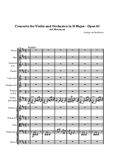 Concerto for Violin and Orchestra in D Major, Op.61: Movement III by Ludwig van Beethoven