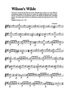 Wilson's Wilde: For guitar by Unknown (works before 1850)