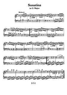 Sonatina in G Major: For piano by Ludwig van Beethoven