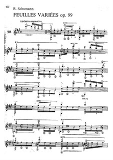 Bunte Blätter (Colored Leaves), Op.99: No.1 Little Piece, for guitar by Robert Schumann