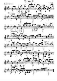 Ten Etudes: Etude No.6 in E Major by Antonio Cano Curriella