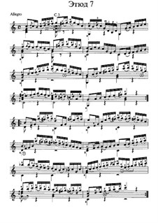 Ten Etudes: Etude No.7 in C Major by Antonio Cano Curriella