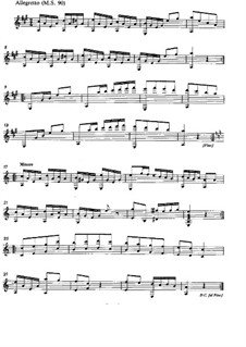 Allegretto for Guitar, MS 90: Allegretto for Guitar by Niccolò Paganini