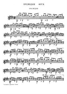 Prelude, Fugue and Allegro, BWV 998: Arrangement for guitar by Johann Sebastian Bach