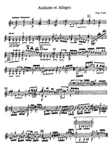 Andante and Allegro: For guitar by Napoléon Coste