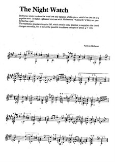 The Night Watch: For guitar by Anthony Holborne