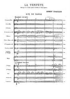 La tempête, Op.18: Full score by Ernest Chausson