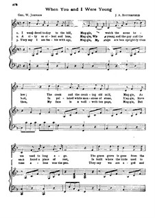 When You and I were Young, Maggie: For voice and piano by James A. Butterfield