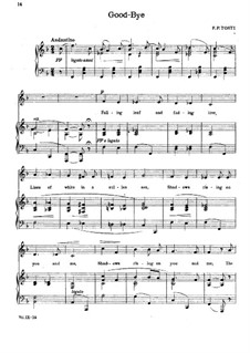 Good-Bye: For voice and piano by Francesco Paolo Tosti
