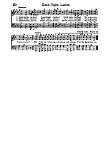 Good Night Ladies: For choir by folklore