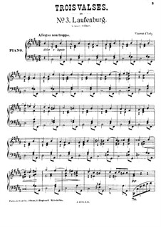 Helvétia. Three Waltzes, Op.17: No.3 Laufenburg by Vincent d' Indy
