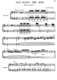 Variations on Folk Song 'Rosin the Bow': Variations on Folk Song 'Rosin the Bow' by William Cumming Peters